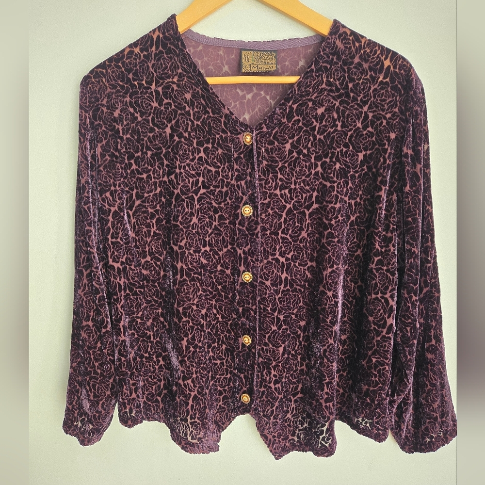 MAIWA Hand Dyed Purple Silk Blend Fabric